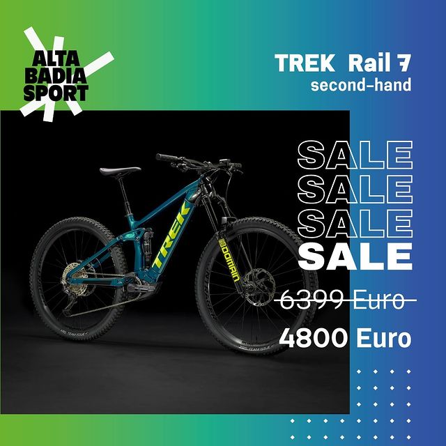 BIG SALE second-hand bikes 🤯🤫
Trek Rail 7 Gen 2

Colors: Dark Aquatic or Mercury

Sizes: S, M, L, XL...